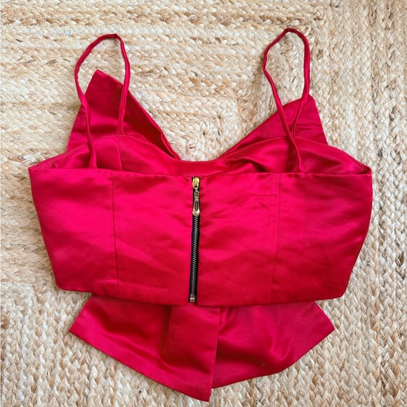 Red Bow Bustier Top - Picture 2 of 3